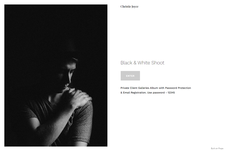 Portrait Shoot client gallery example