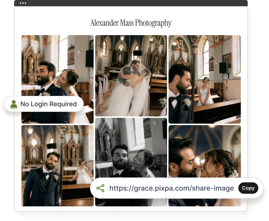 Share a set of photos with a single gallery link