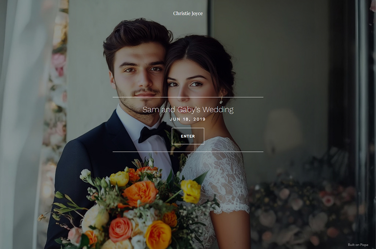 Wedding Shoot client gallery example