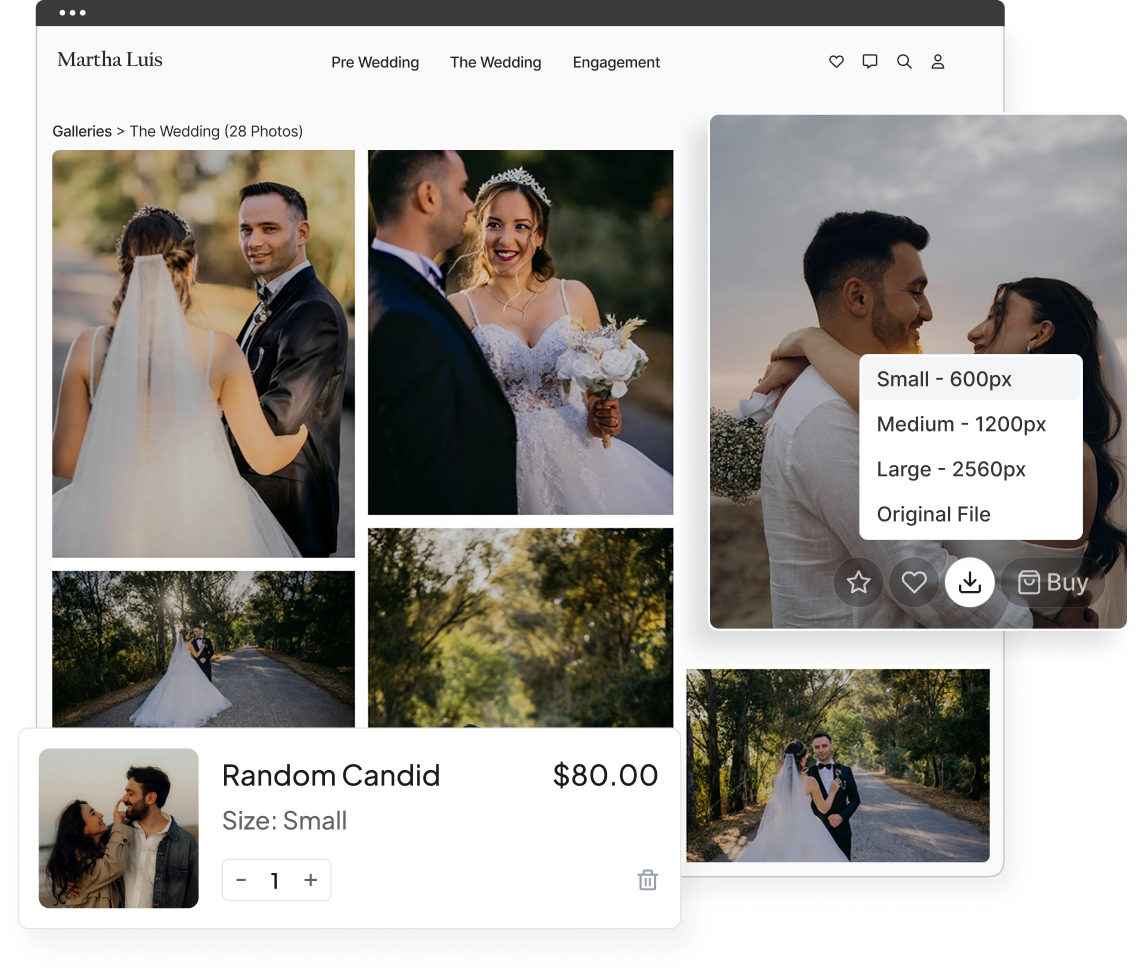 Sell prints and digital downloads from your gallery