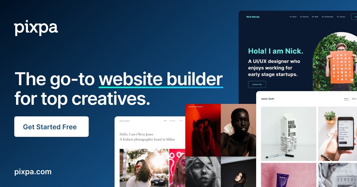 Create Your Awesome Portfolio Website - Pixpa
